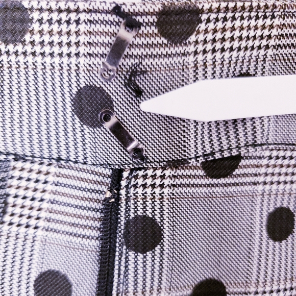 14 Nicole Miller NY glen-plaid polkadot pants - Picture 8 of 8